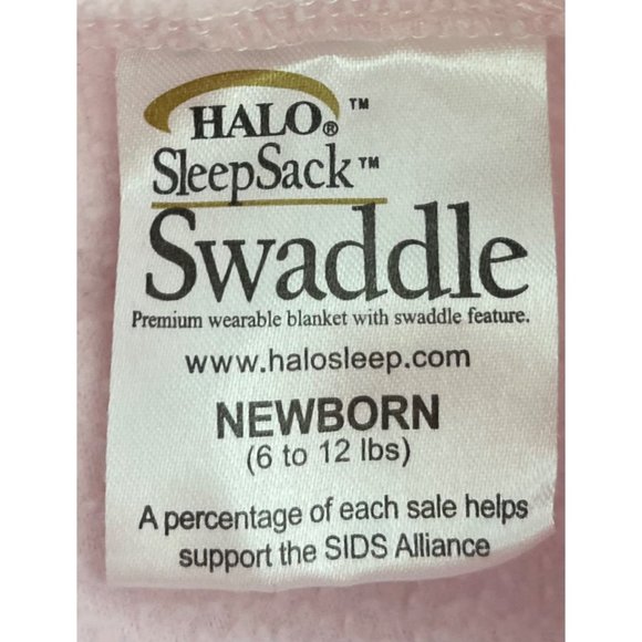 Halo SleepSack NEWBORN Age 6-12 Months Pink Sleeveless Swaddle Sleeper - Picture 3 of 4